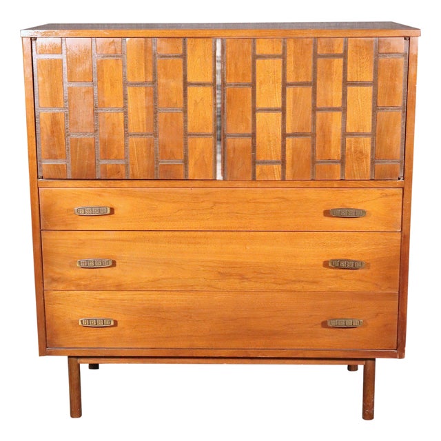 Mid 20th Century Pierre Debs Designed Dresser by Bassett, Attributed For Sale