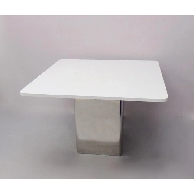 Listing is for one table. There are two of these available. Incredibly well made overbuilt steel frame inside of seamless...