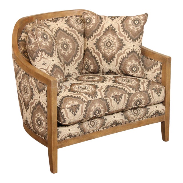 Magnussen Transitional Custom Upholstered Club Chair For Sale