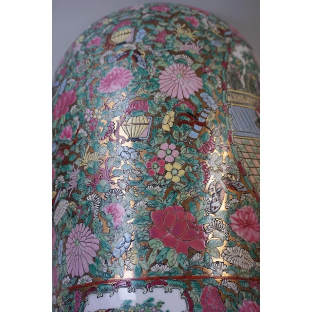 Mid-Century Modern Large Art Deco Oriental Ceramic Baluster Vase, 1940s For Sale - Image 3 of 15