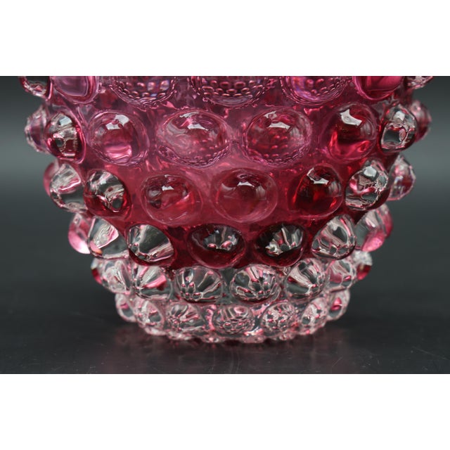 1970s Extraordinary Pink Barovier E Toso Bugnato Vase For Sale - Image 5 of 12