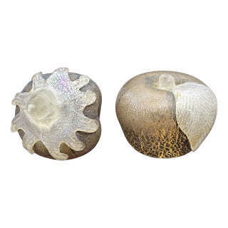 Murano Glass Fruit Apple and Strawberry from Toso, 1970s, Set of 2 For Sale