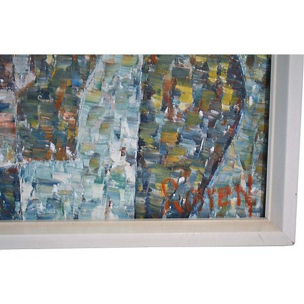 Loren Signed MidCentury Abstract Painting Chairish