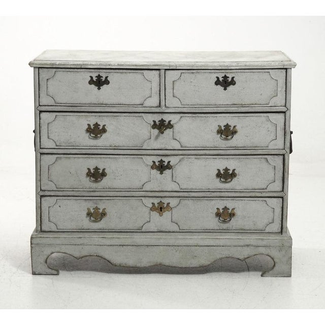 Scandinavian Chest with Iron Handles, 18th Century For Sale - Image 3 of 11