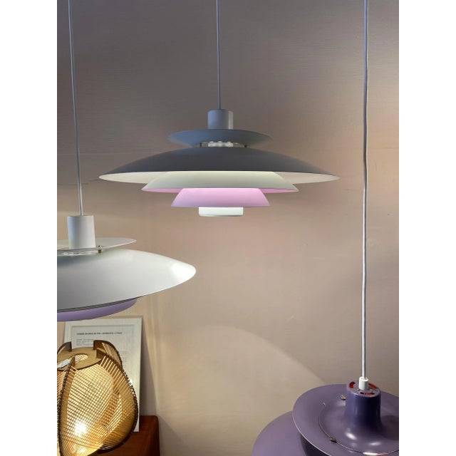 Mauve Form-Light 52503 Suspension, 1970s For Sale - Image 8 of 17