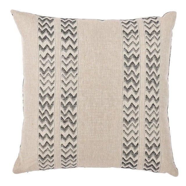 Rustic Schumacher Kudu Stripe 20" Pillow in Black For Sale - Image 3 of 3