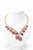 Gemstone Bochic “Capri” Vintage Natural Ruby, White Topaz & Peridot Necklace For Sale - Image 7 of 9