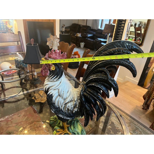 Ceramic Armando Poggi - Oversized Ceramic Rooster With Vibrant Polychrome Glaze For Sale - Image 7 of 14