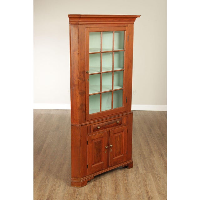 Farmhouse Antique Softwood Corner Cupboard For Sale - Image 3 of 18
