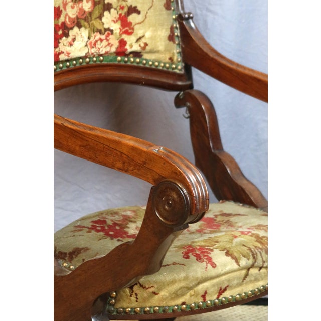 Wood Antique Curule Chair in Wood, 1800s For Sale - Image 7 of 9