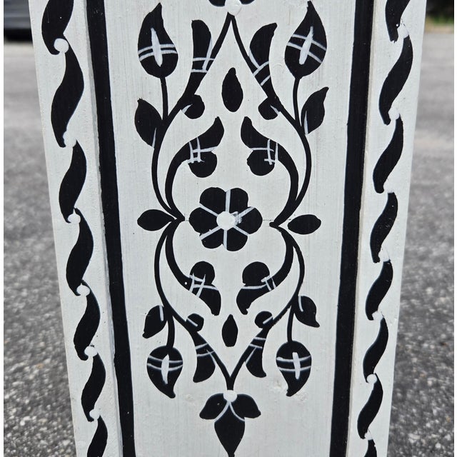 A beautiful hand‑painted Moroccan medicine cabinet / wall shelf from Morocco, standing approximately 22" tall, 18" wide,...