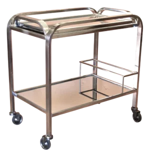 French Art Deco Bar Trolley by Jacques Adnet, 1930s