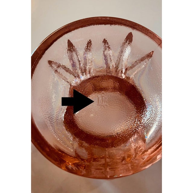 Glass Vintage Imperial Glass Pink Owl Fairy Light, 6.5”, Original Lig Mark For Sale - Image 7 of 8