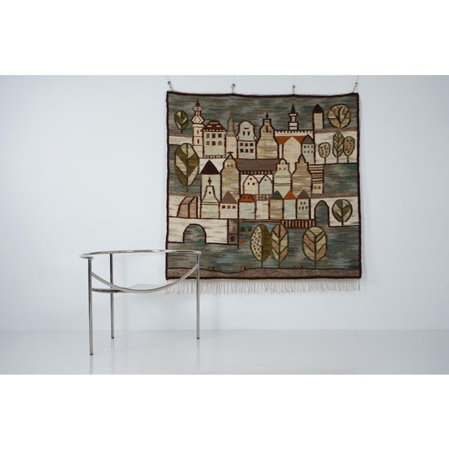 Large architectural kilim/tapestry by Piotr Grabowski This piece has an attribution mark, I am sure that it is completely...