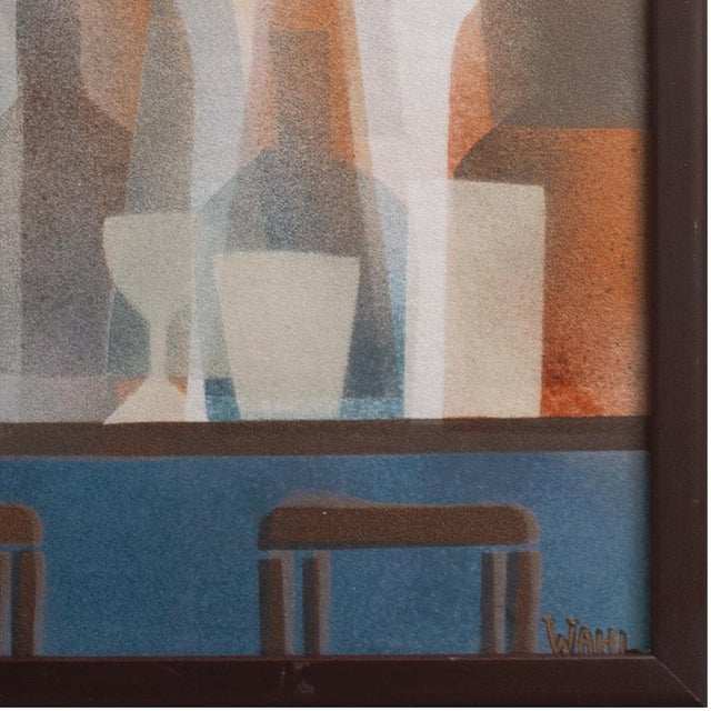 Modern 'Betsy Ross Bar & Grill' by John F. Wahl, 1983, Santa Cruz Art League, California, Cocktail Hostesses For Sale - Image 3 of 10