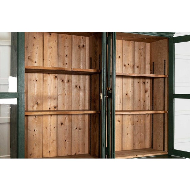 Large 19th Century English Pine Glazed Housekeepers Cabinet, 1880s For Sale - Image 13 of 18