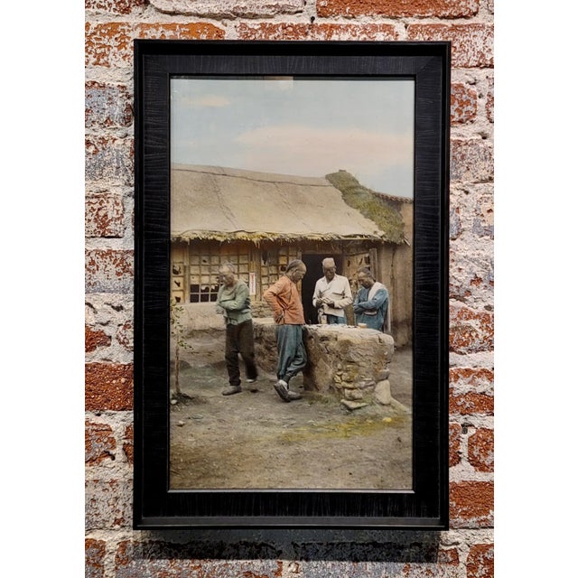 Gambling in a Chinese Village c.1925 -Original photograph by E. W. Wheeler Tinted photograph laid on board - this image...