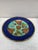 French Majolica plate Onnaing Circa 1890. flowers and blackberries.