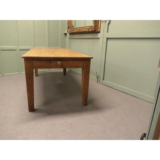 19th Century Pine Kitchen Dining Table This Is a Very Substantial Piece, 1890 For Sale - Image 3 of 9