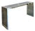 Vintage Chrome Slat Console Table After Ralph Lauren For Sale