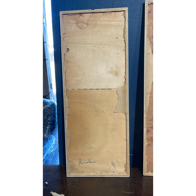 Mid-Century Modern Mid-Century Florentine Oil on Board Painting – Italian Vintage Art For Sale - Image 3 of 4