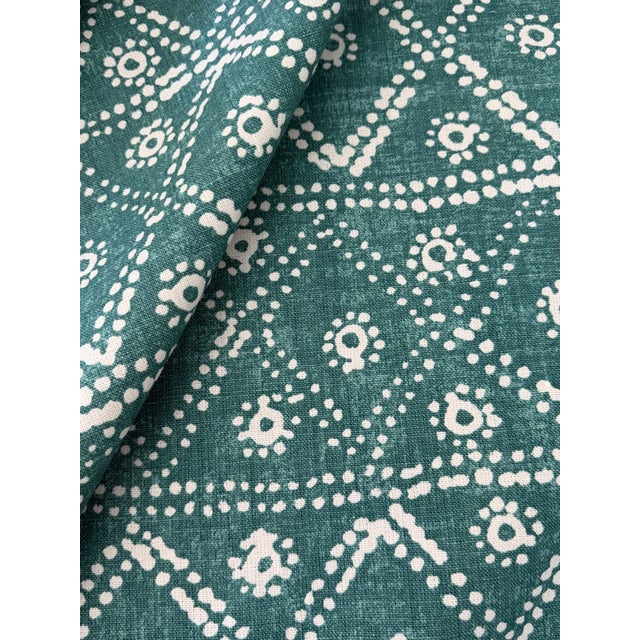 2020s Carolina Irving Zig Zag Fabric Made Of: 100% Linen 1 7/8 Yards For Sale - Image 5 of 5