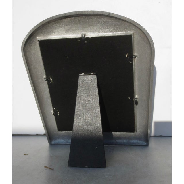 Vintage Aluminum Framed Mirror For Sale In New York - Image 6 of 6