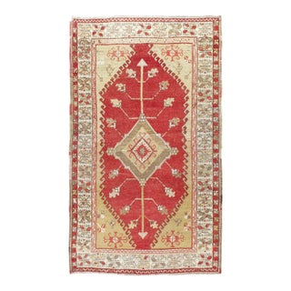 Galerie Shabab Collection Mid-20th Century Handmade Turkish Oushak Accent Rug For Sale
