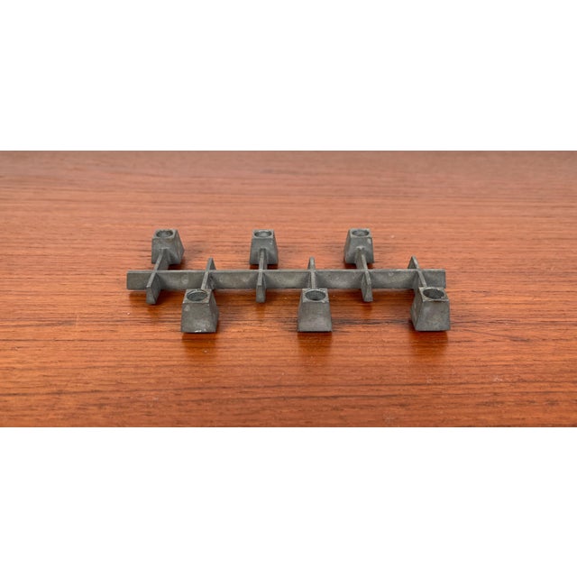 Gray Mid-Century Danish Brutalist Cast Iron Candleholder by Jens H. Quistgaard for Paro, 1960s For Sale - Image 8 of 13
