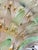 Luxury Venetian Smoked-Fumè and Green “Palmette” Murano Glass Plating Gold Chandelier For Sale - Image 6 of 7