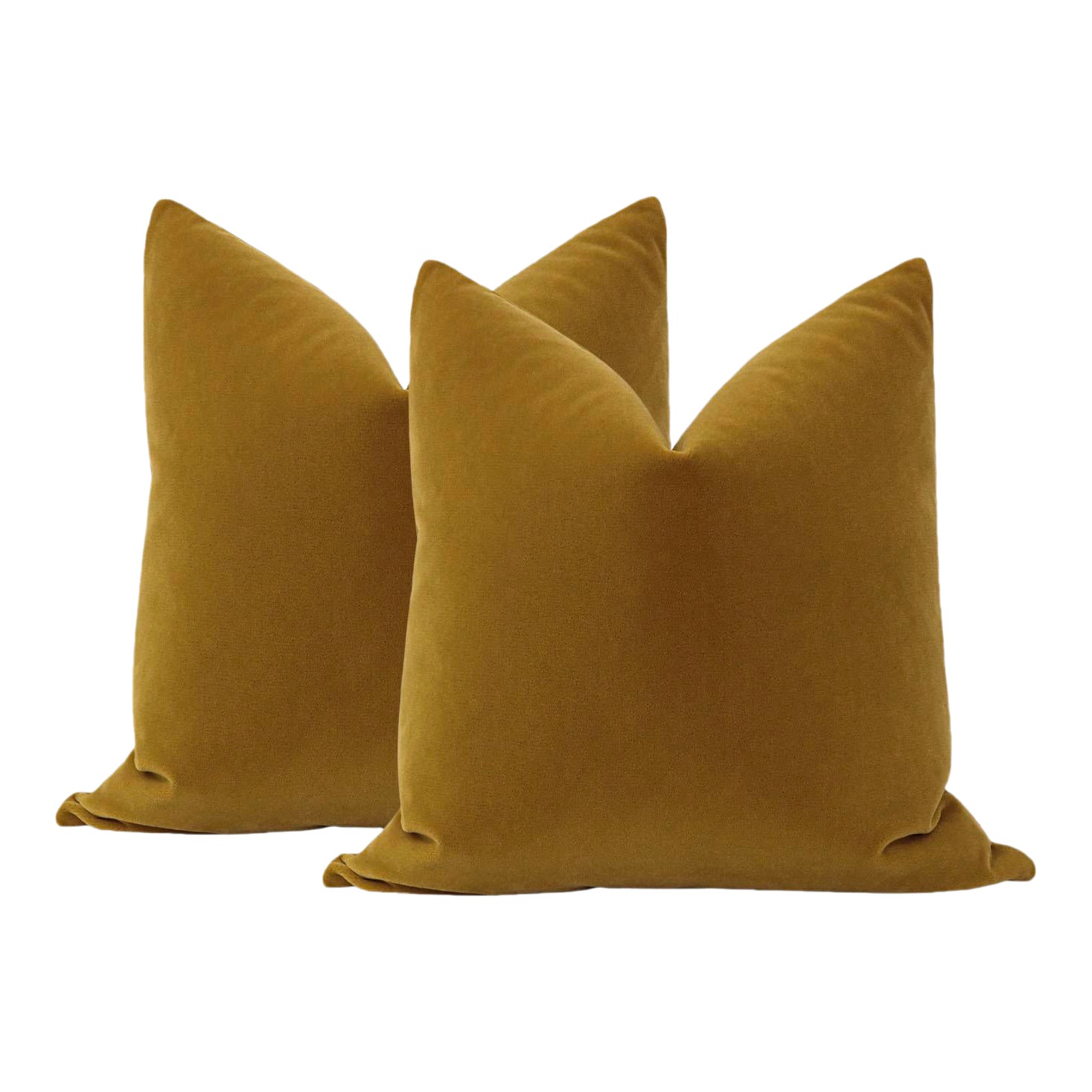 22" Bourbon Mohair Pillows a Pair Chairish