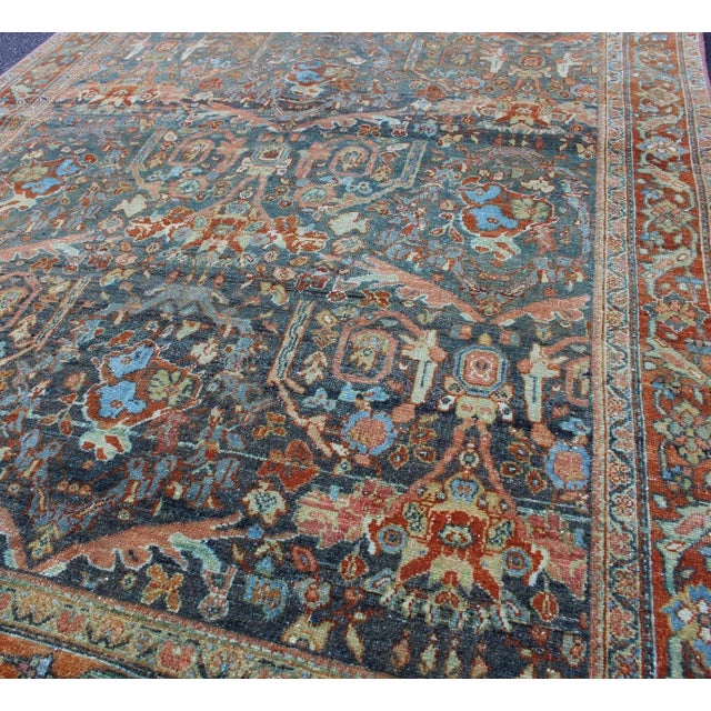 Early 20th Century All-Over Design Antique Persian Tabriz Rug With Flowing Florals For Sale - Image 5 of 11