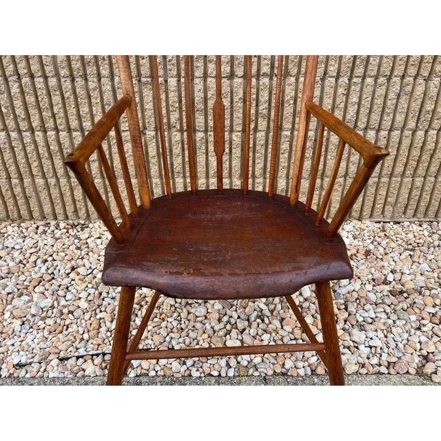 American Pine and Cherry Armchair. 19th Century For Sale - Image 4 of 12