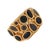 Teardrop Onyx Stone & Gold Adjustable Statement Ring, Size 4 For Sale In Miami - Image 6 of 8