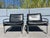 Mid-Century Modern 1970s Jørgen Lund & Ole Larsen Pair of Lounge Chairs in Black Leather For Sale - Image 3 of 18