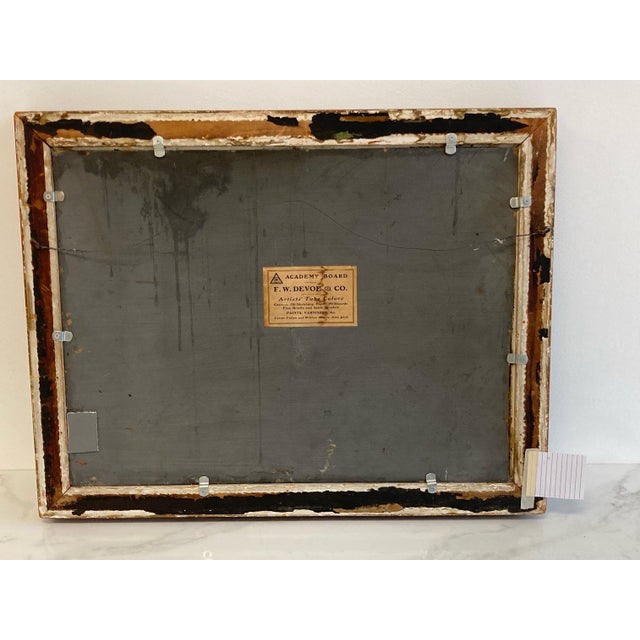 Late 19th Century Antique Lion Oil Painting on Academy Board, C. 1900 For Sale - Image 5 of 5