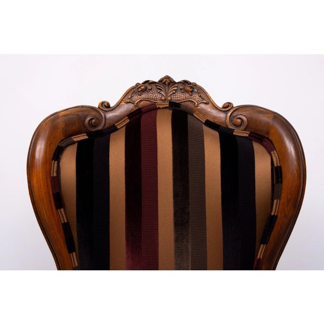 Antique Easy Chair with Paul Smith Fabric, 1880s For Sale - Image 11 of 13