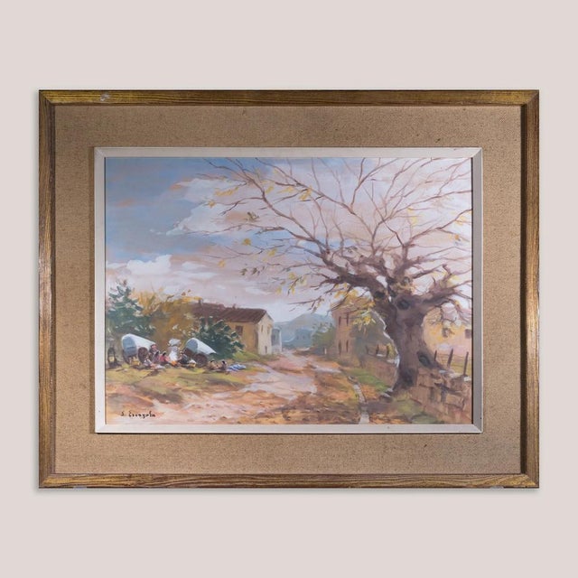 Joan Escayola Blanch, Rural Landscape, 1950s, Watercolor For Sale - Image 3 of 8