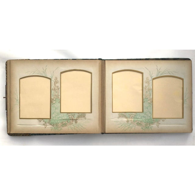 American Late 1800s Velvet Photo Album With Celluloid Native American Chief For Sale - Image 3 of 8
