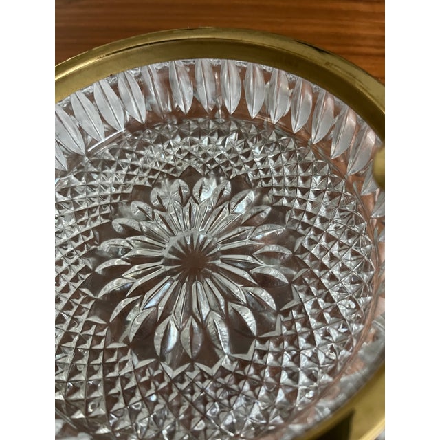 Transparent Mid-Century French Cut Crystal Ashtray For Sale - Image 8 of 11