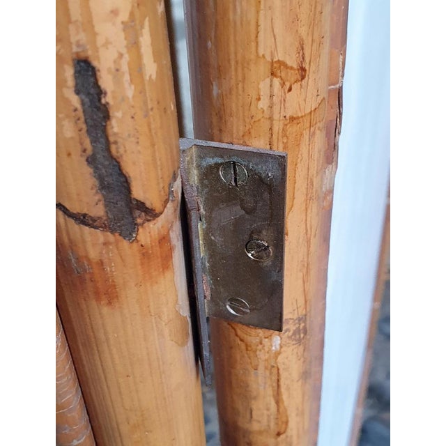 Italian Bamboo and Mirror Room Divider, 1960s For Sale - Image 6 of 11