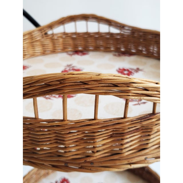 Rattan and Lacquered Iron Bar Trolley, Austria, 1950s For Sale - Image 10 of 14