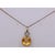 2010s 14 Karat Gold Necklace .30 Carat One Round Topaz 3.31 Grams Chain For Sale - Image 5 of 11