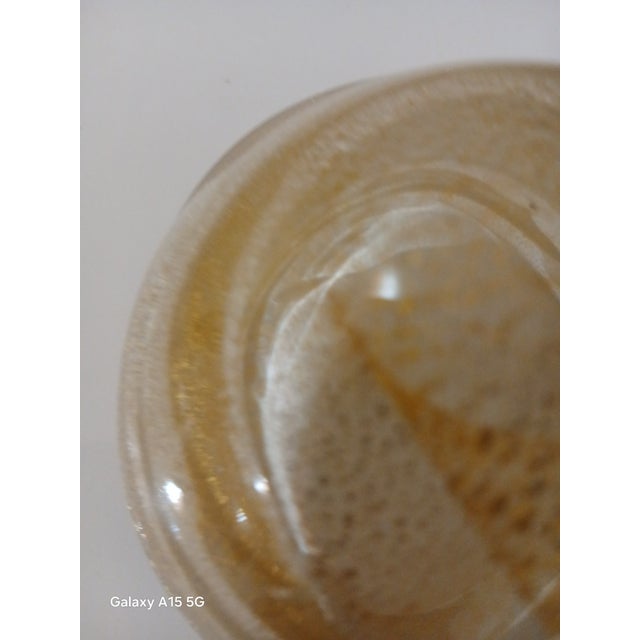 Mid 20th Century Glass Shell With Gold Flakes Styled After Italian Murano Glass For Sale In Chicago - Image 6 of 7