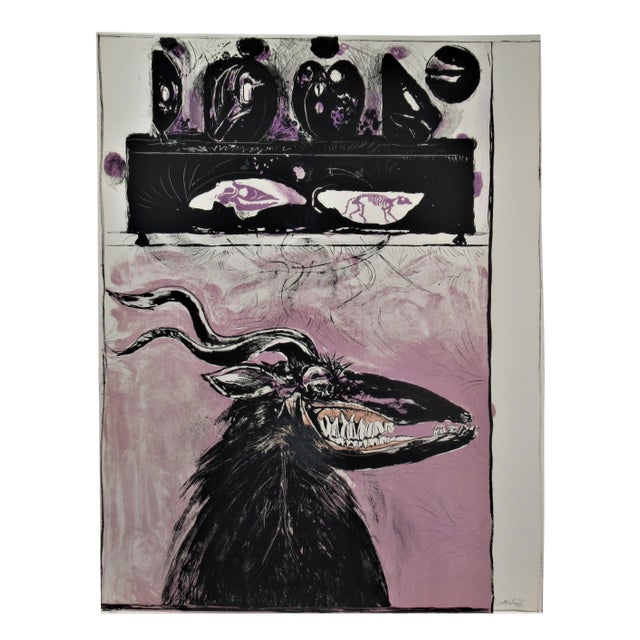 Graham Sutherland, "Ram's Head" from the suite "Bestiary and some Correspondences", 1968 For Sale