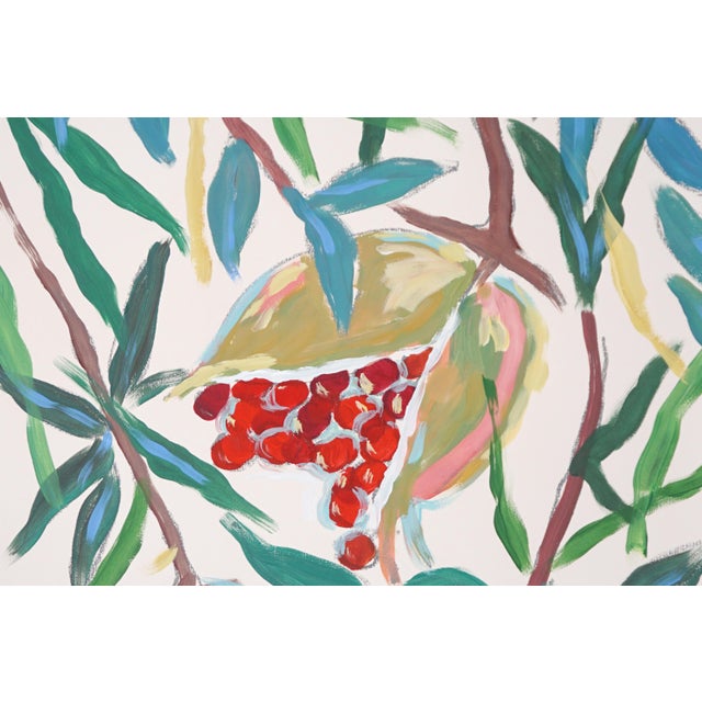 2026, Large Botanic Diptych, Ripe Pomegranates Diptych, Acrylic Paint on Watercolor Paper by Romina Milano For Sale - Image 9 of 9