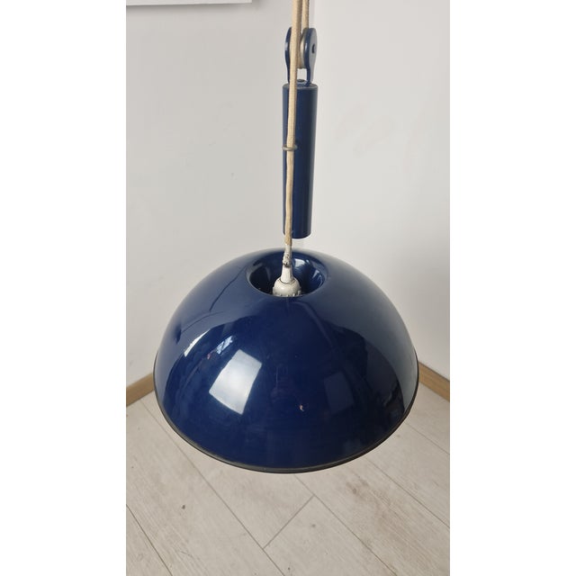 Up-and-Down Chandelier Model Relemme in Metal Blu by Achille and Pier Giacomo Castiglioni for Flos, 1970s For Sale - Image 6 of 11