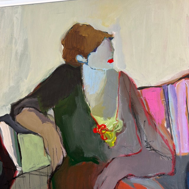 Figurative Late 20th Century Itzchak Tarkay Original Oil on Canvas For Sale - Image 3 of 11