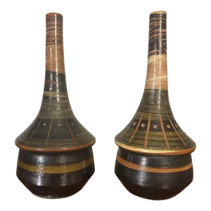 Pair of Italian Mid Century Modern Terracotta Vases