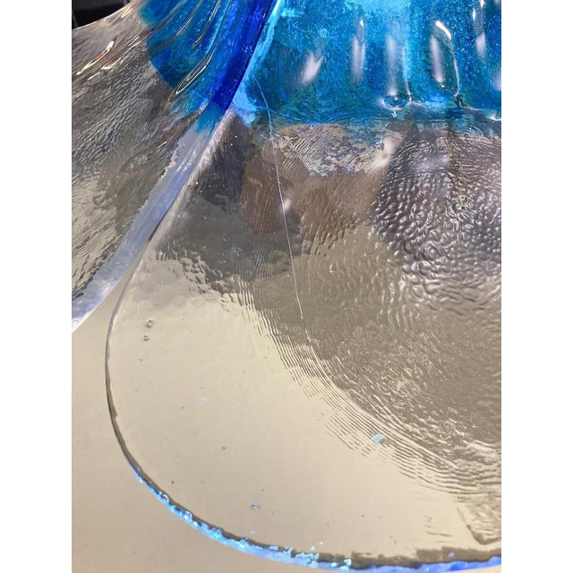 Blue Mid-Century Murano Glass Pendant Lamp attributed to Carlo Nason, 1960s For Sale - Image 8 of 16